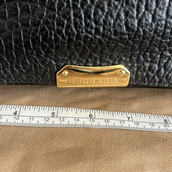 AUTHENTIC BURBERRY PEBBLED LEATHER ADJUSTABLE CHAIN SHOULDER BAG BLACK PRISTINE - Picture 3 of 15